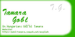 tamara gobl business card